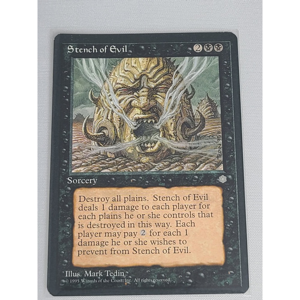 Stench of Evil Ice Age MTG Magic the Gathering Mark Tedin 1995 Black Sorcery